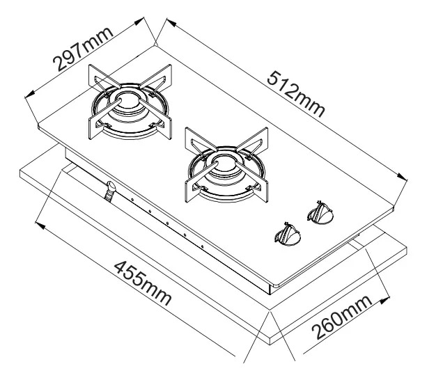 Cooktop a Gás 2 Bocas Ultrachama Chamalux 5