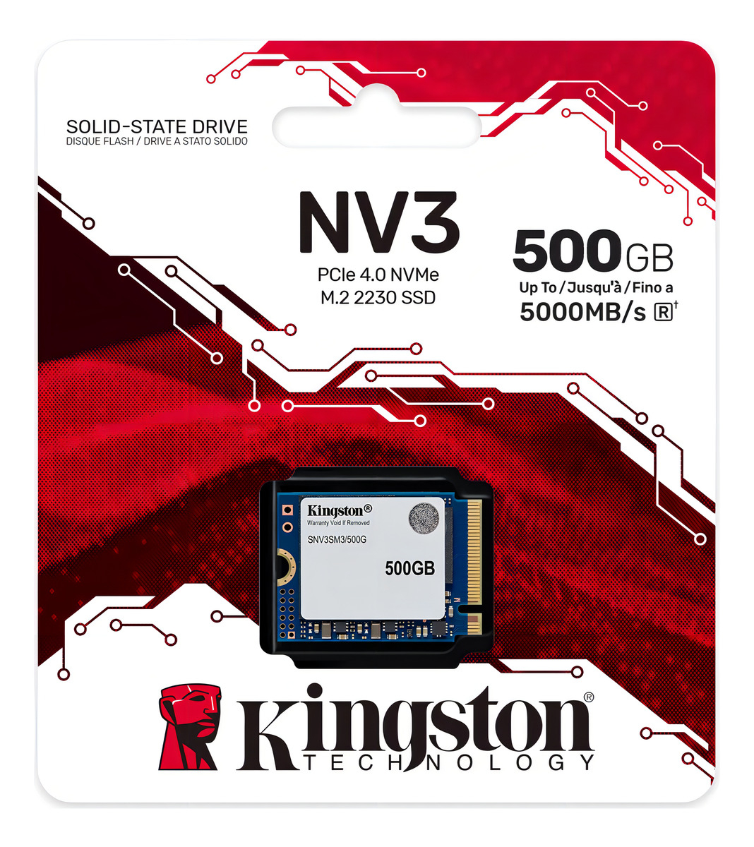 SSD Mini de 500 GB Padrão NV3 Formato M.2 2230 1