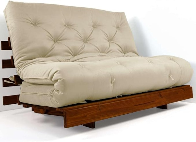 Sofá Cama Casal Futon Tokio Madeira Cor Imbuia Acquablock 2