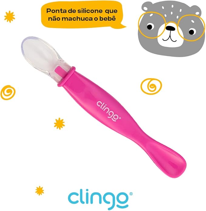 Colher Silicone Ponta Dupla Colors  4