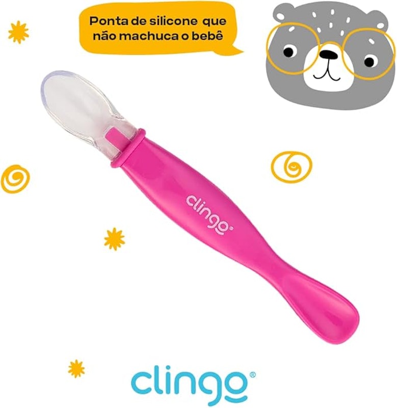 Colher Silicone Ponta Dupla Colors 4