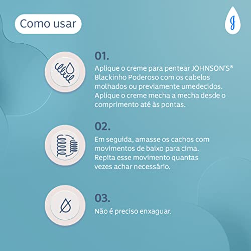 Johnson's Baby Creme para Pentear Infantil Cabelos Crespos Blackinho Poderoso 4