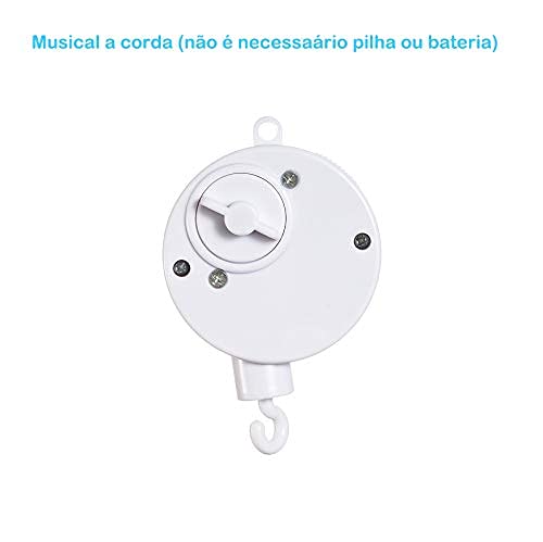 Móbile Berço Bebê Musical e Giratório Animais da Floresta 3