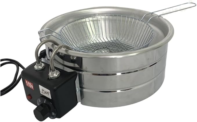 Fritadeira Elétrica Inox Redonda Tacho 5 L 2