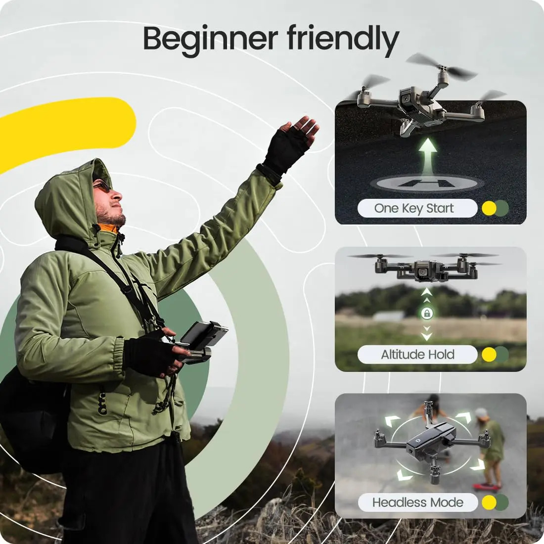 HS440 Foldable Camera Drone for Family Fun 3