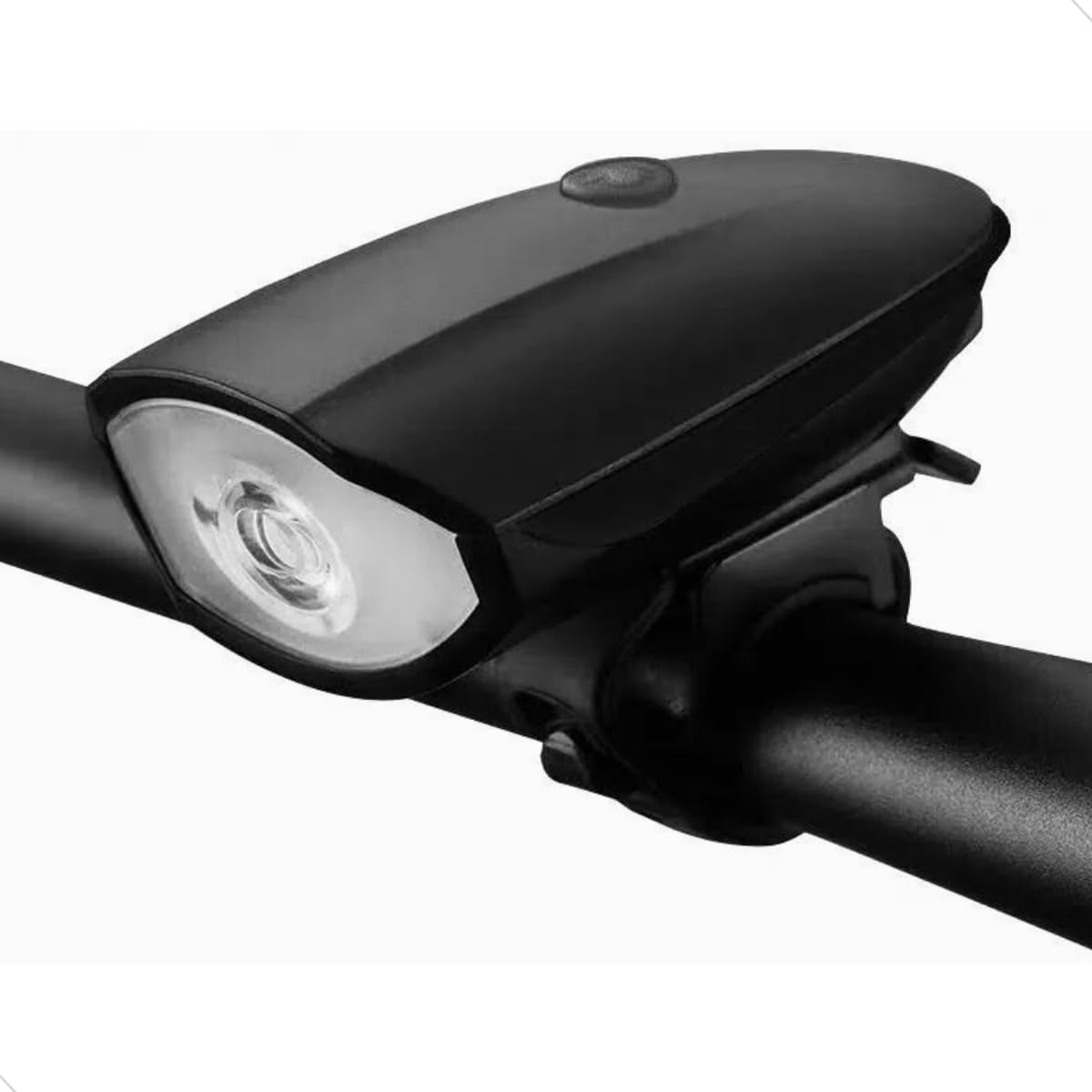 Lanterna Para Bike Led Com Buzina Recarregável Ciclismo Mtb 1