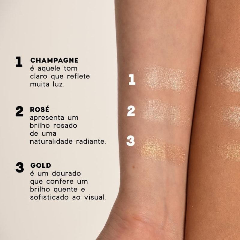 Iluminador Facial Rosado Shimmer Highlighter Rose 4you 4