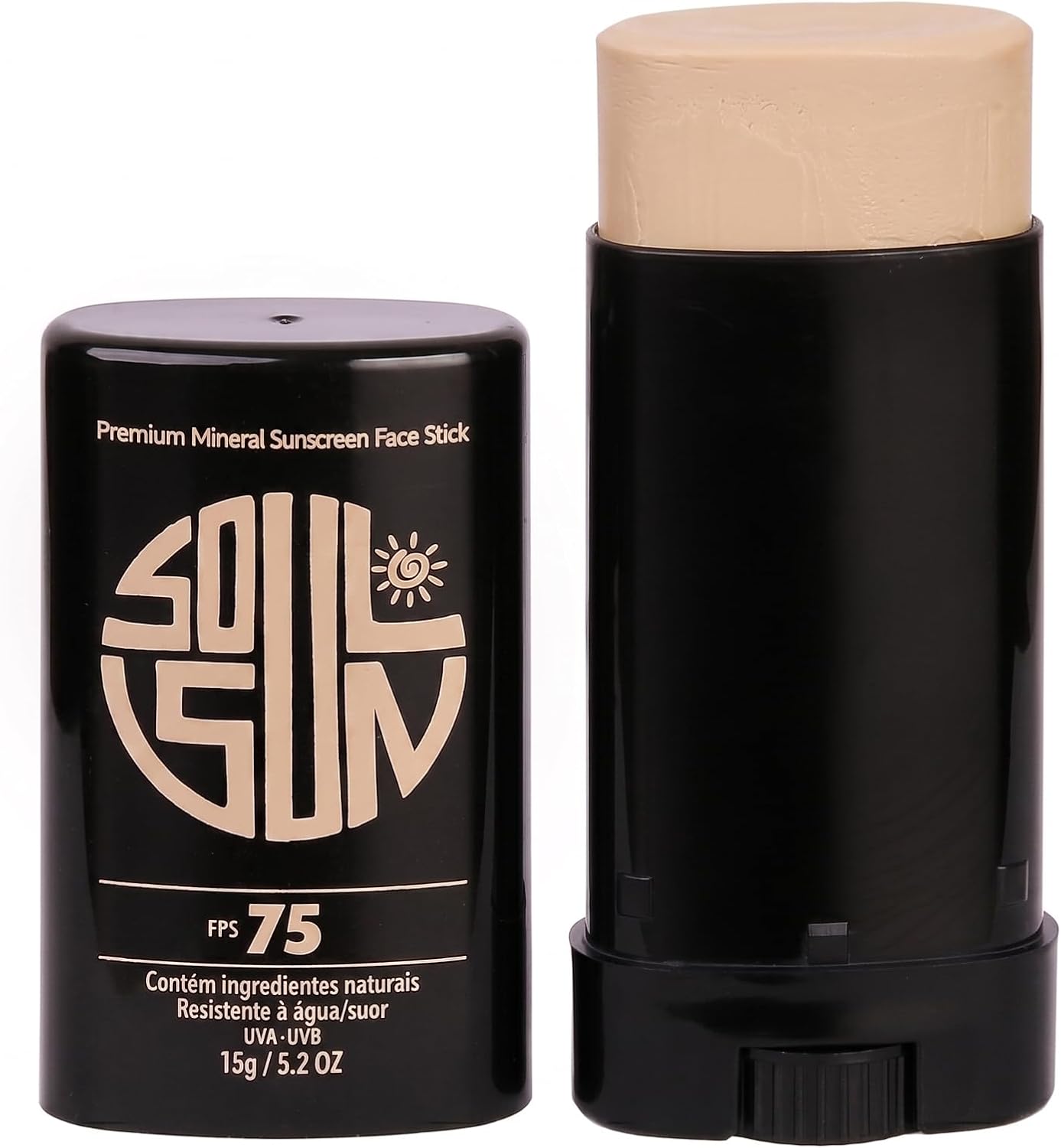 Protetor Solar Facial Mineral em Bastão com Cor FPS 75 1
