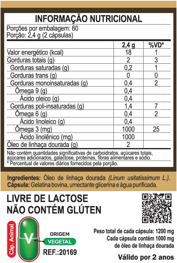 Óleo de Linhaça Dourada em Cápsulas 1200 mg 4