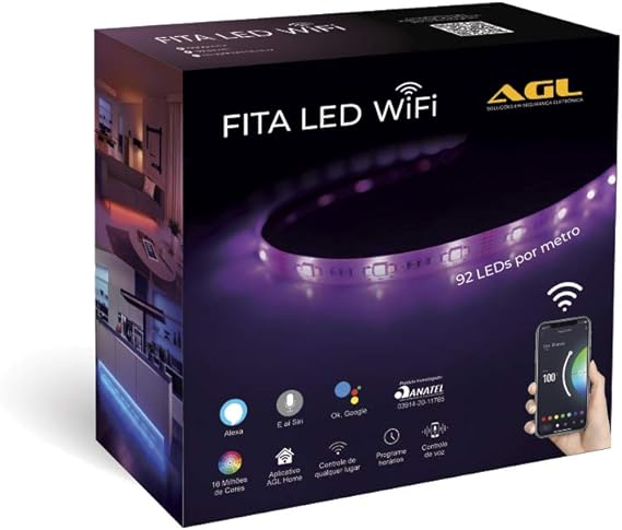 Fita LED Wi-Fi Inteligente 5 m AGL 1