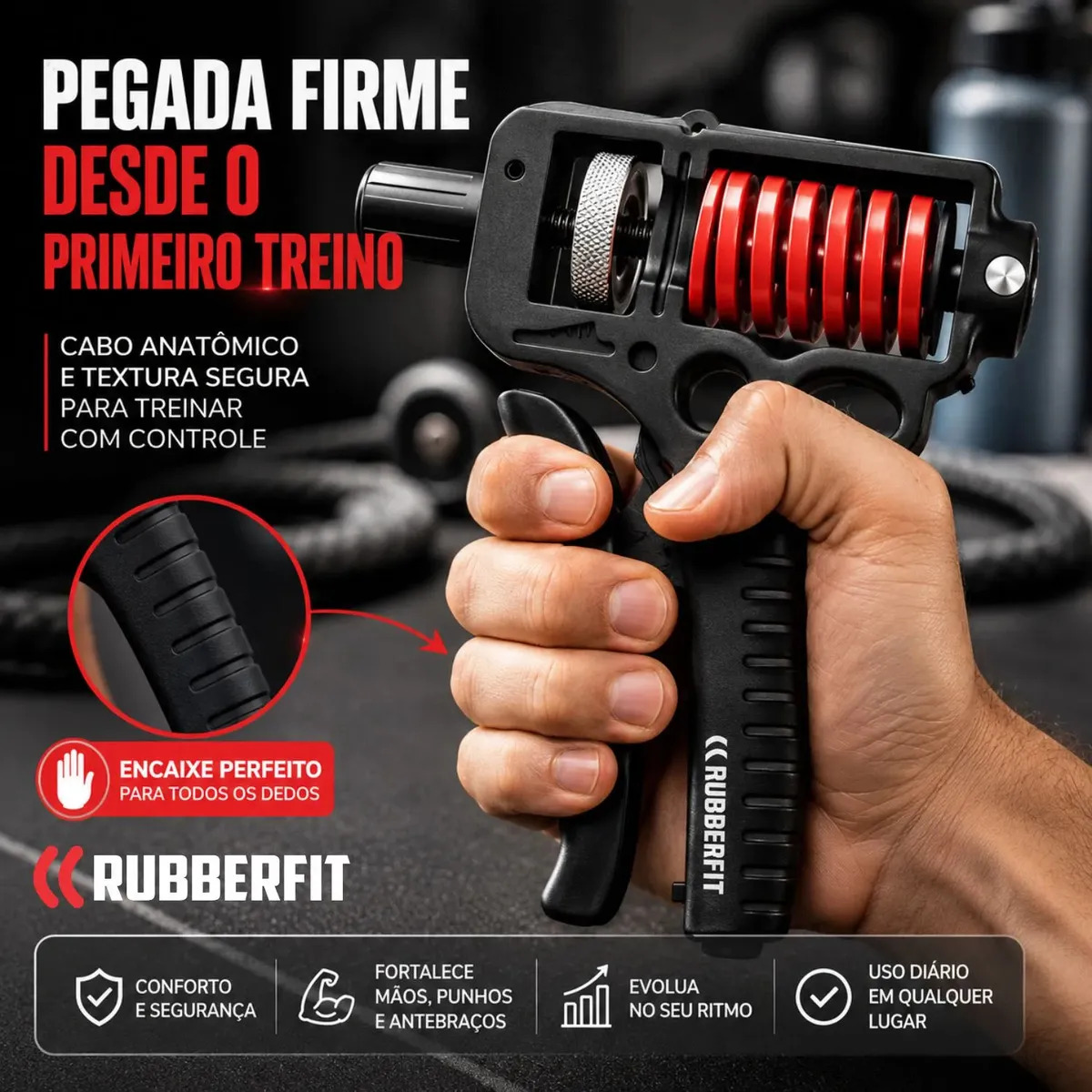 Hand Grip Fortalecedor do Punho Mão Antebraço Flexor 165 kg 5