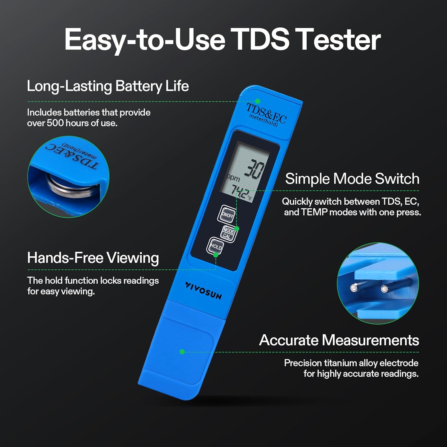 Combo Medidor de pH e TDS 3