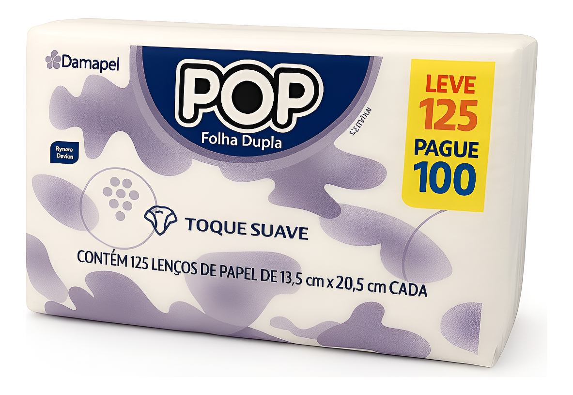 Lenço de Papel Pop Folha Dupla 1