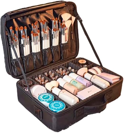 Maleta de Maquiagem ou para Manicure e Viagem Profissional Preto 2