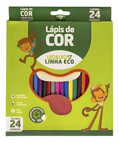 Lápis 24 Cores Eco Sextavado Leo&Leo 1