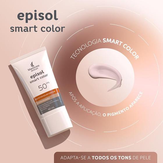 Protetor Solar Facial Episol Smart Color FPS 50 4
