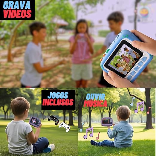 Kit Câmera Digital Infantil Portátil que Imprime na Hora 5