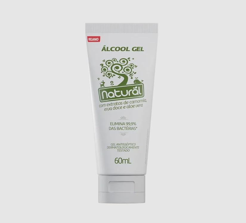 Álcool Gel com Extratos Orgânicos de Camomila, Erva-Doce e Aloe Vera 1