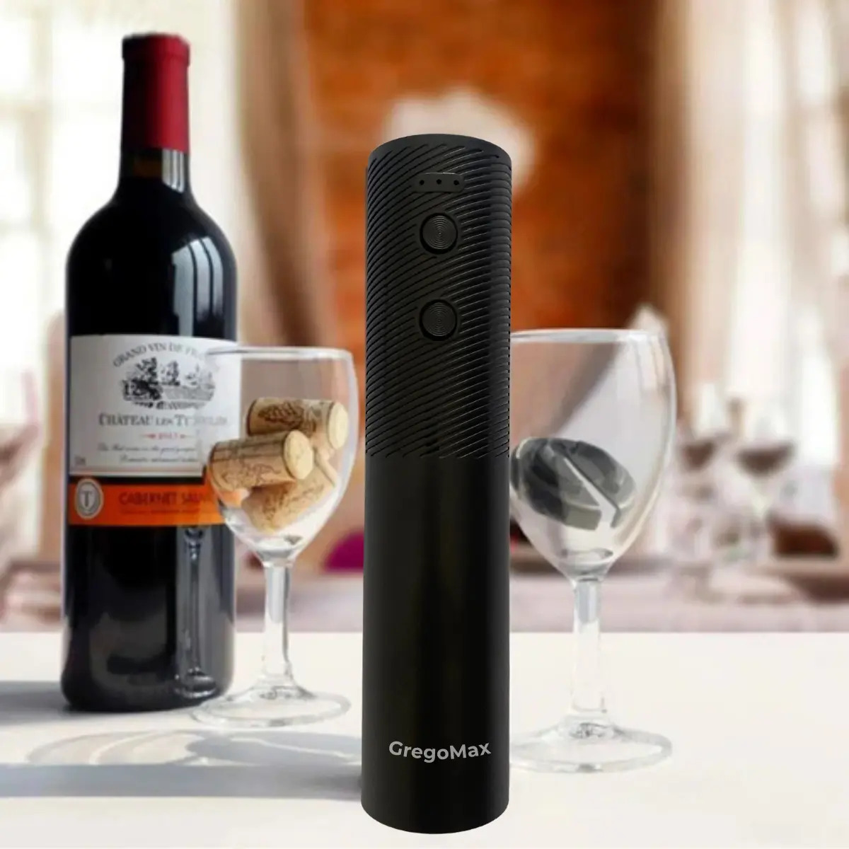 Abridor de Vinho Elétrico Recarregável USB 4