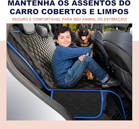 Capa Protetora Pet Impermeável para Assento Traseiro de Carro 4