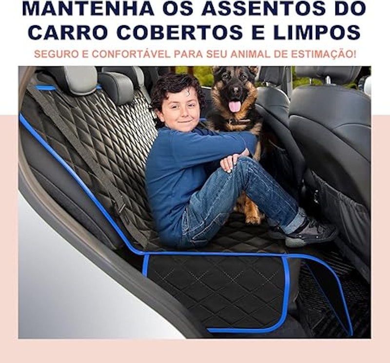 Capa Protetora Pet Impermeável para Assento Traseiro de Carro 4