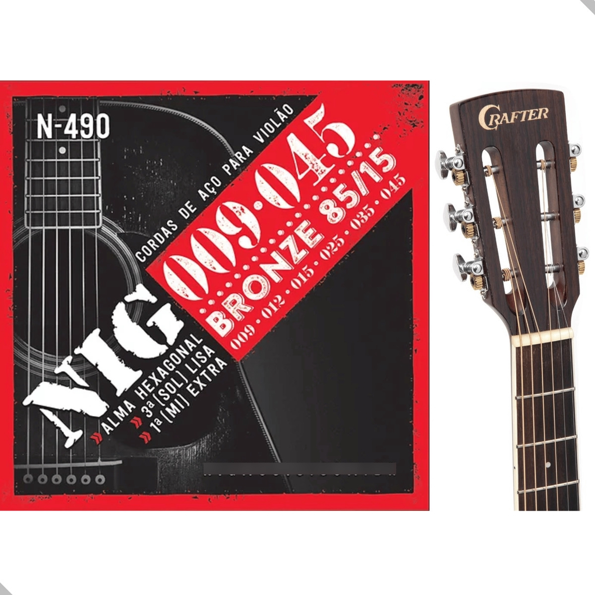 Encordoamento para Violão de Aço Nig Music 2