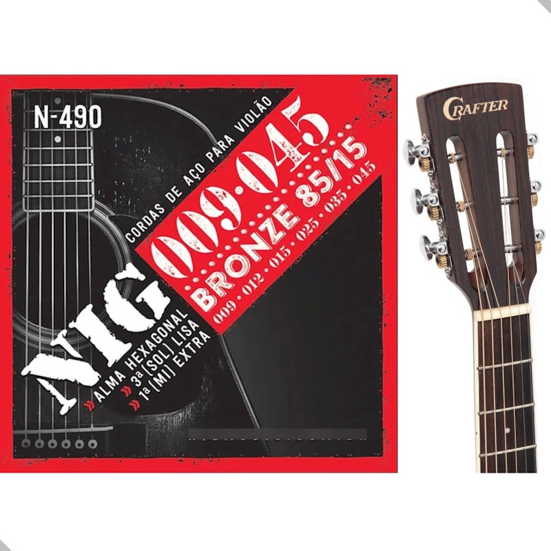 Encordoamento para Violão de Aço Nig Music 2