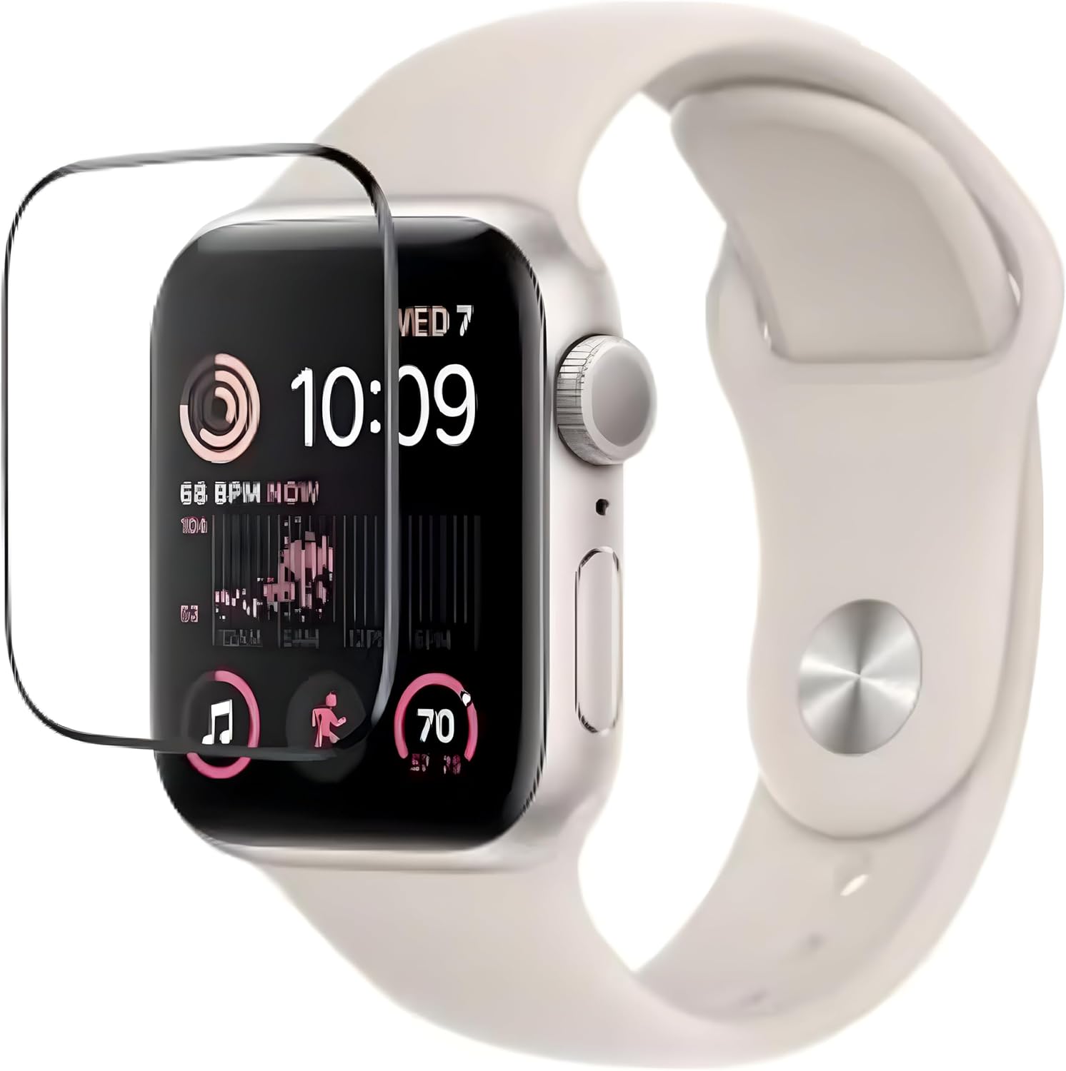 Película 9D Cerâmica Compatível com Apple Watch Series (45 mm) 1