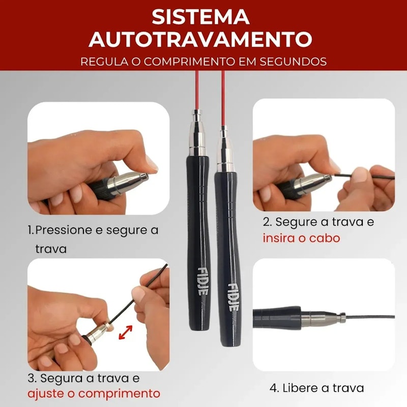 Corda de Pular Profissional com Rolamento 4