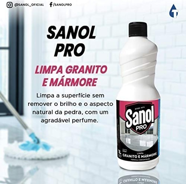 Limpa Pedras de Granito e Mármore Sanol Pro (1 L) 2