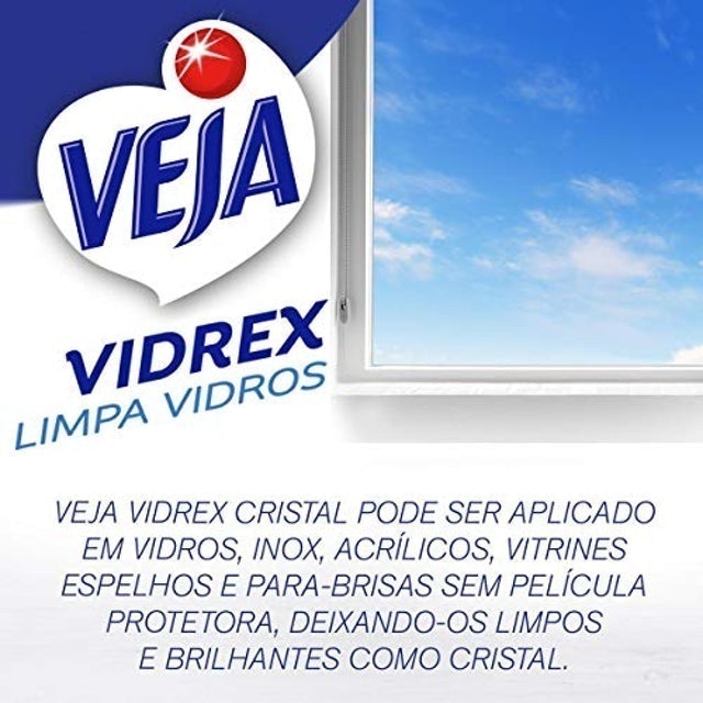 Veja Limpa Vidros Spray Vidrex Cristal 3