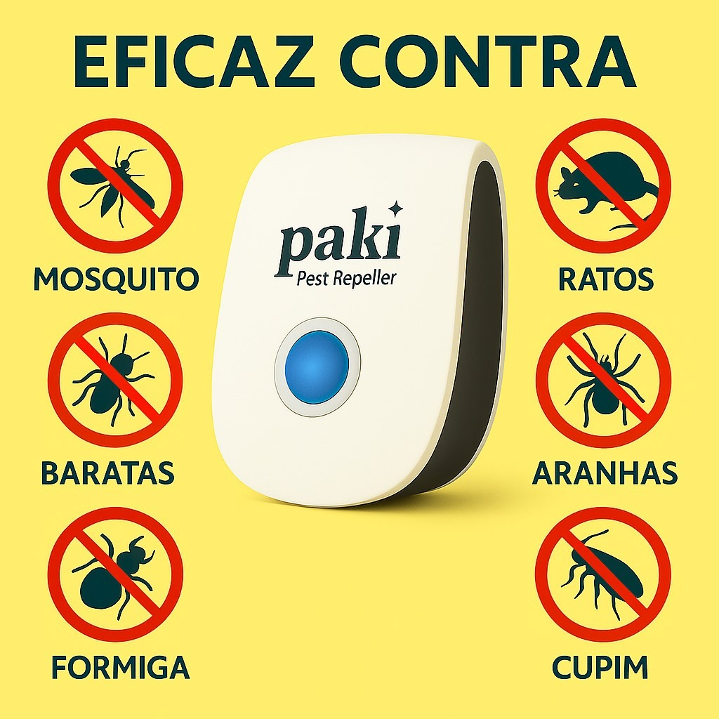 Repelente Ultrassônico de Tomada Paki 3