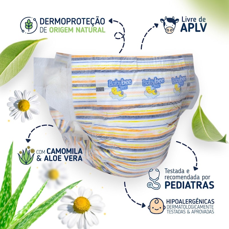 Fralda Dermoprotetora BabyBee Free RN 2