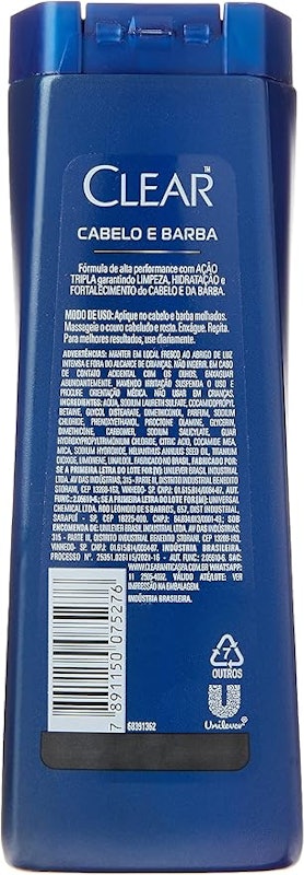 Shampoo Anticaspa Clear Men Cabelo Barba 2