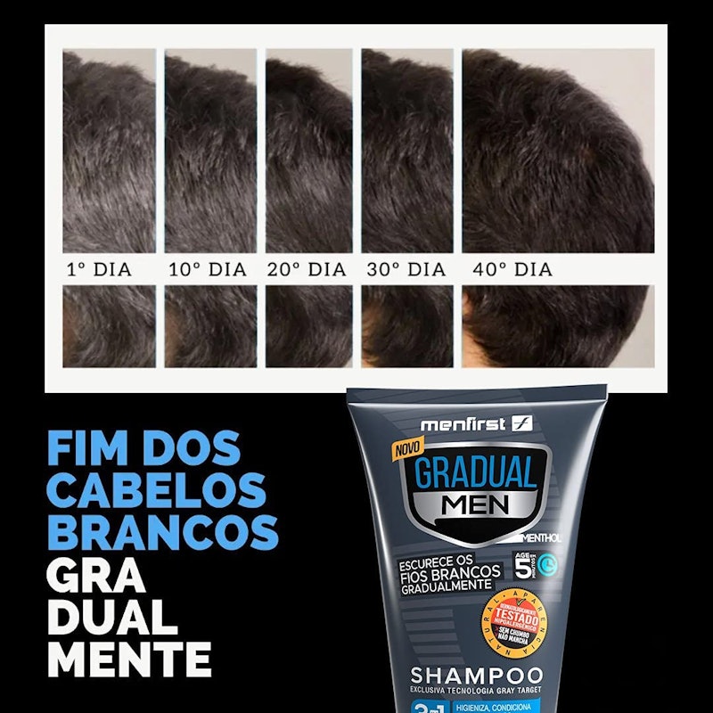 Shampoo Escurecedor de Cabelo Gradual Men 3