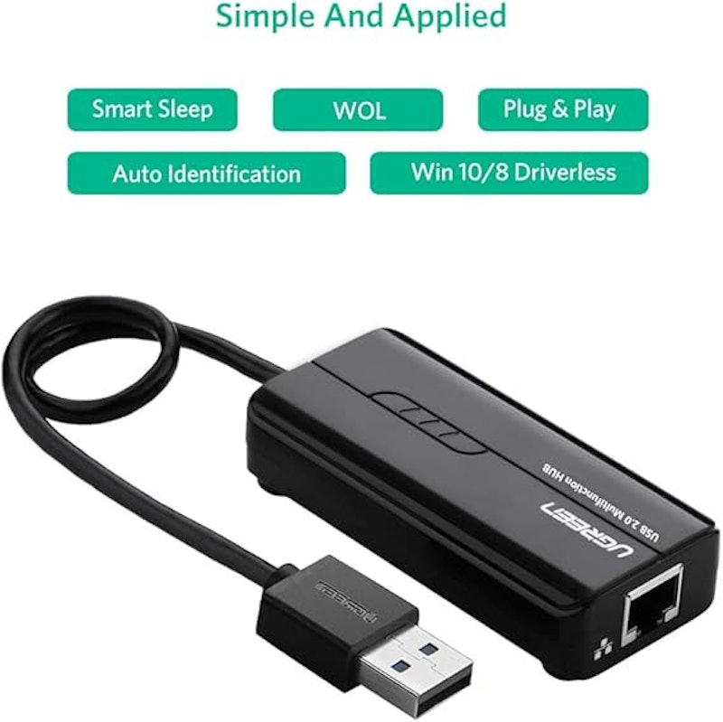 Hub Adaptador 4 em 1 Usb 2.0 para Rj45 10/100 Mbs 4