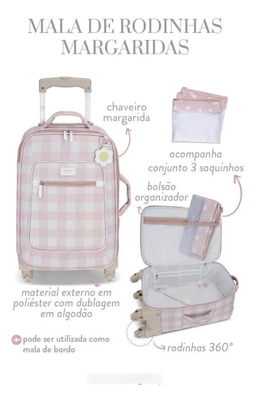 Mala de Rodinha Margarida 4