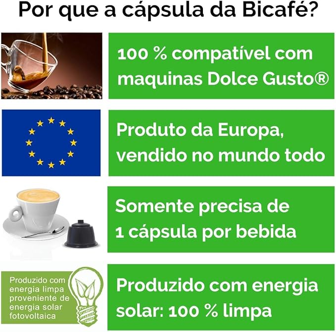 Cápsula de Café Bicafé Ristretto P/ Máquinas Dolce Gusto 2