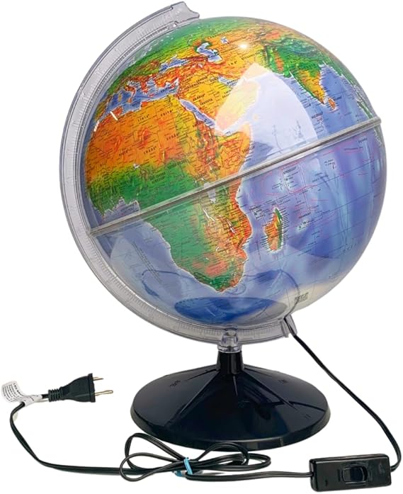 Globo Terrestre Iluminado Fisico e Politico  2