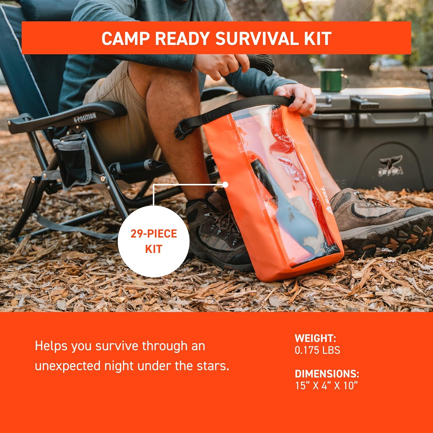 Kit de Sobrevivência Pronto para Acampamento S.O.L 3