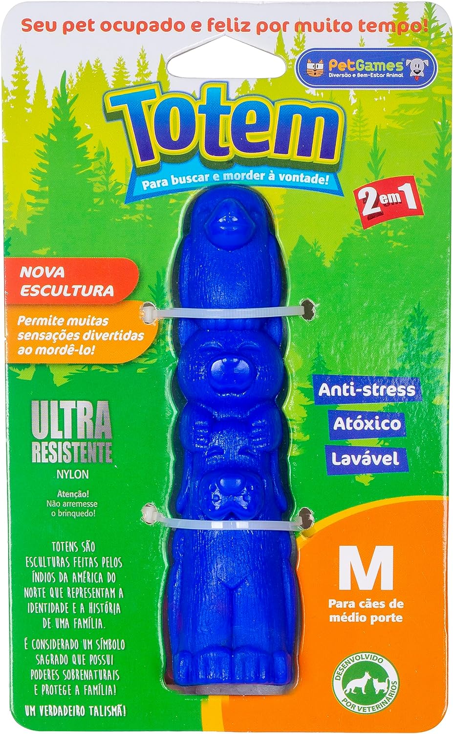 Mordedor Super Resistente Totem Nylon Azul 3