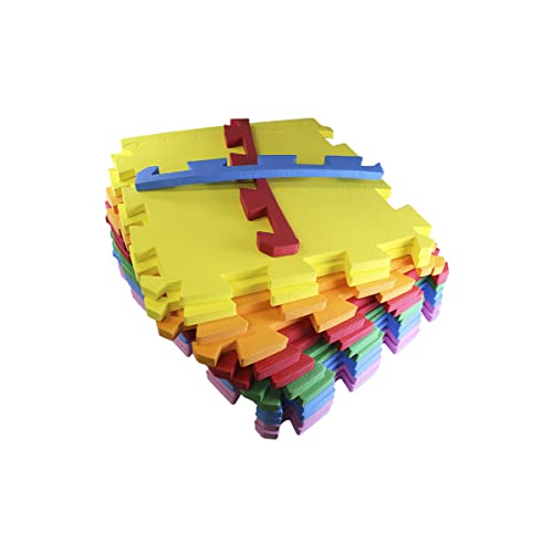 Kit Colorido 12 Placas Tapete Tatame EVA 50 x 50 x 1 cm  4