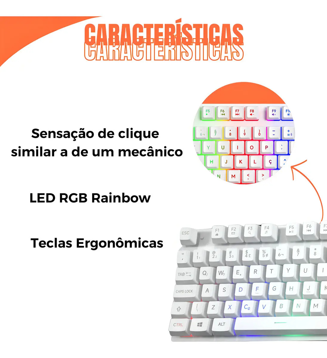 Teclado Gamer Membrana TE001 4