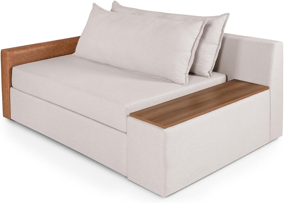 Sofá Cama Panamá Compose Linho Cinza Claro 185/856 2