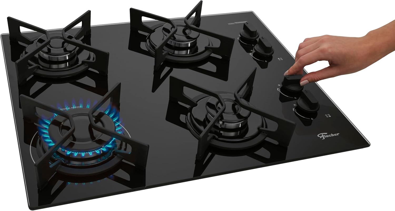 Cooktop a Gás 4 Bocas Fit Line Trempe Iron 3