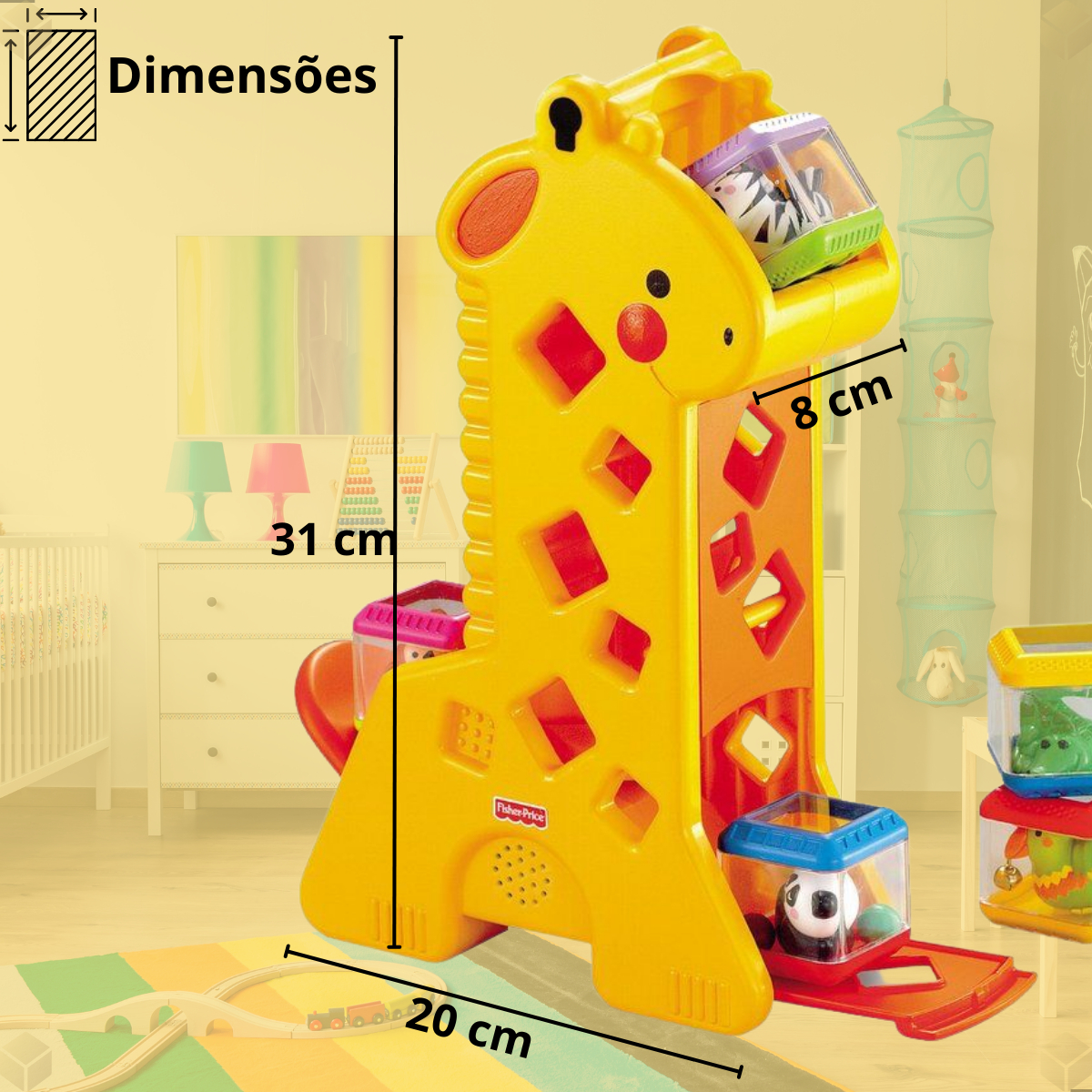 Brinquedo para Bebês Girafa com Blocos 4