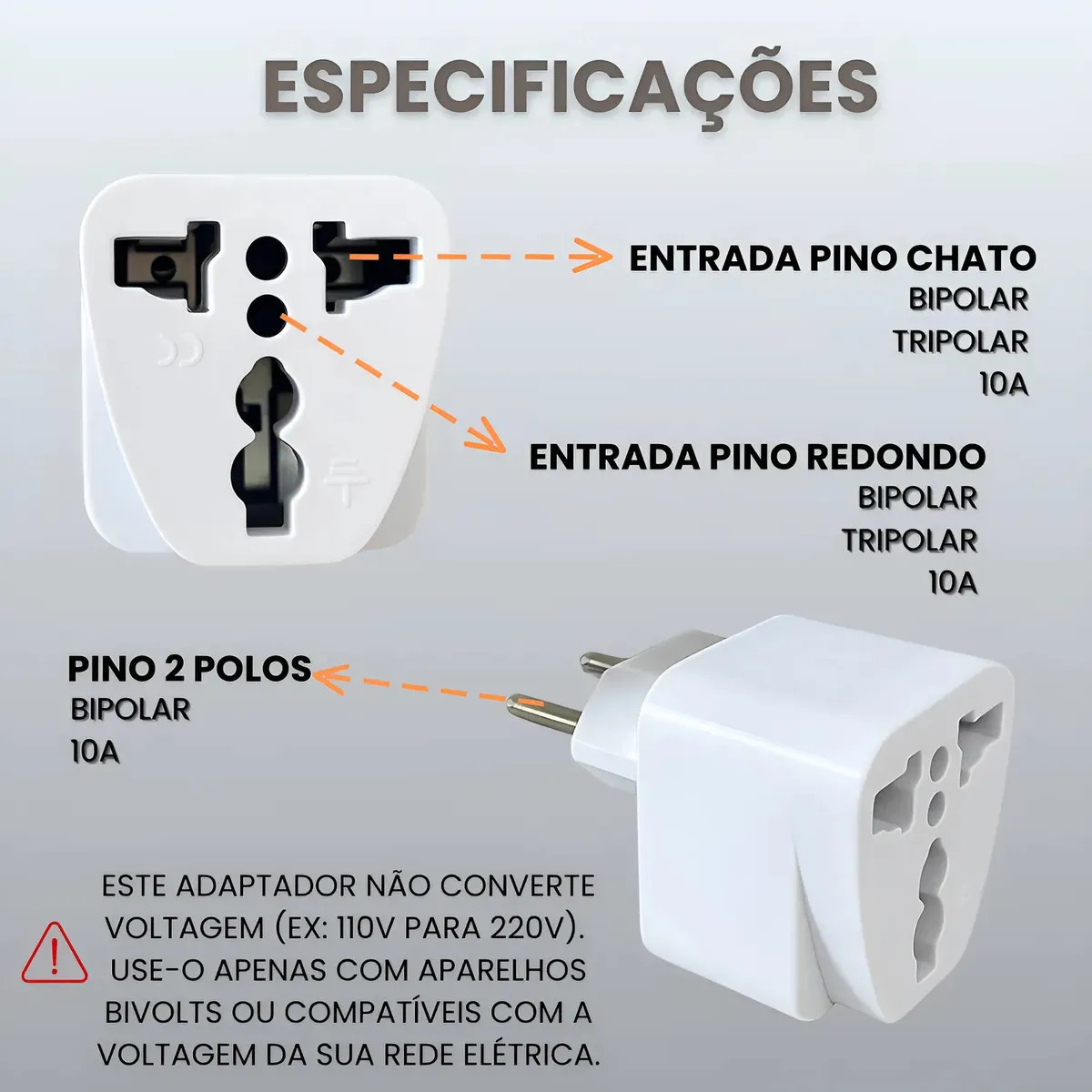 Adaptador Tomada Universal Padrão Europe 4
