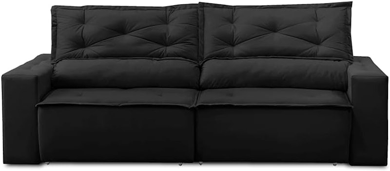 Sofá Retrátil e Reclinável 2 Lugares com Molas 1,50m Livia Suede 4
