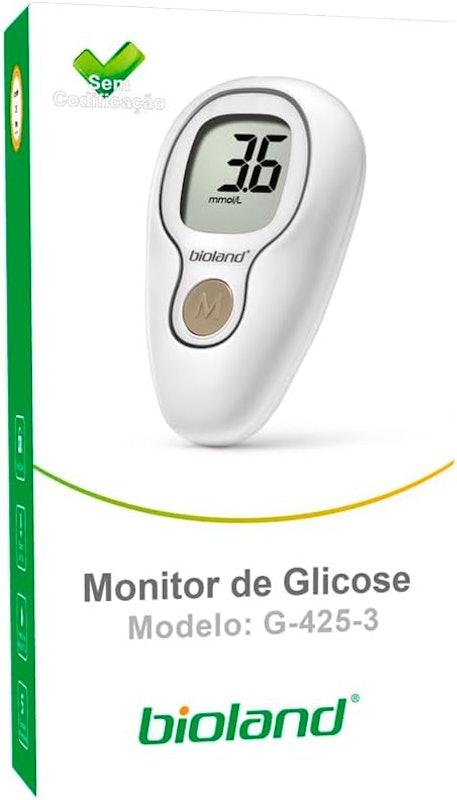 Monitor de Glicose Bioland (com Kit de 25 Tiras e 25 Lancetas) 1