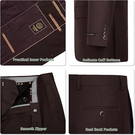Conjunto Terno Masculino de 2 Peças com Ajuste Clássico P&L 3